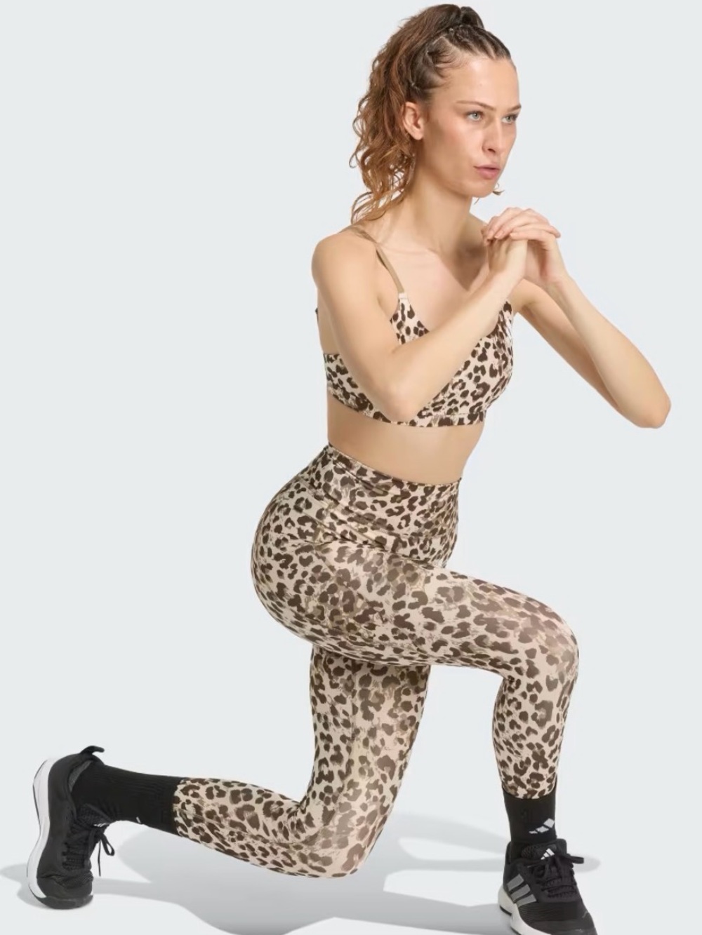 📔 ADIDAS OPTIME 7/8 LEOPARD PRINT LEGGING TAN 📔